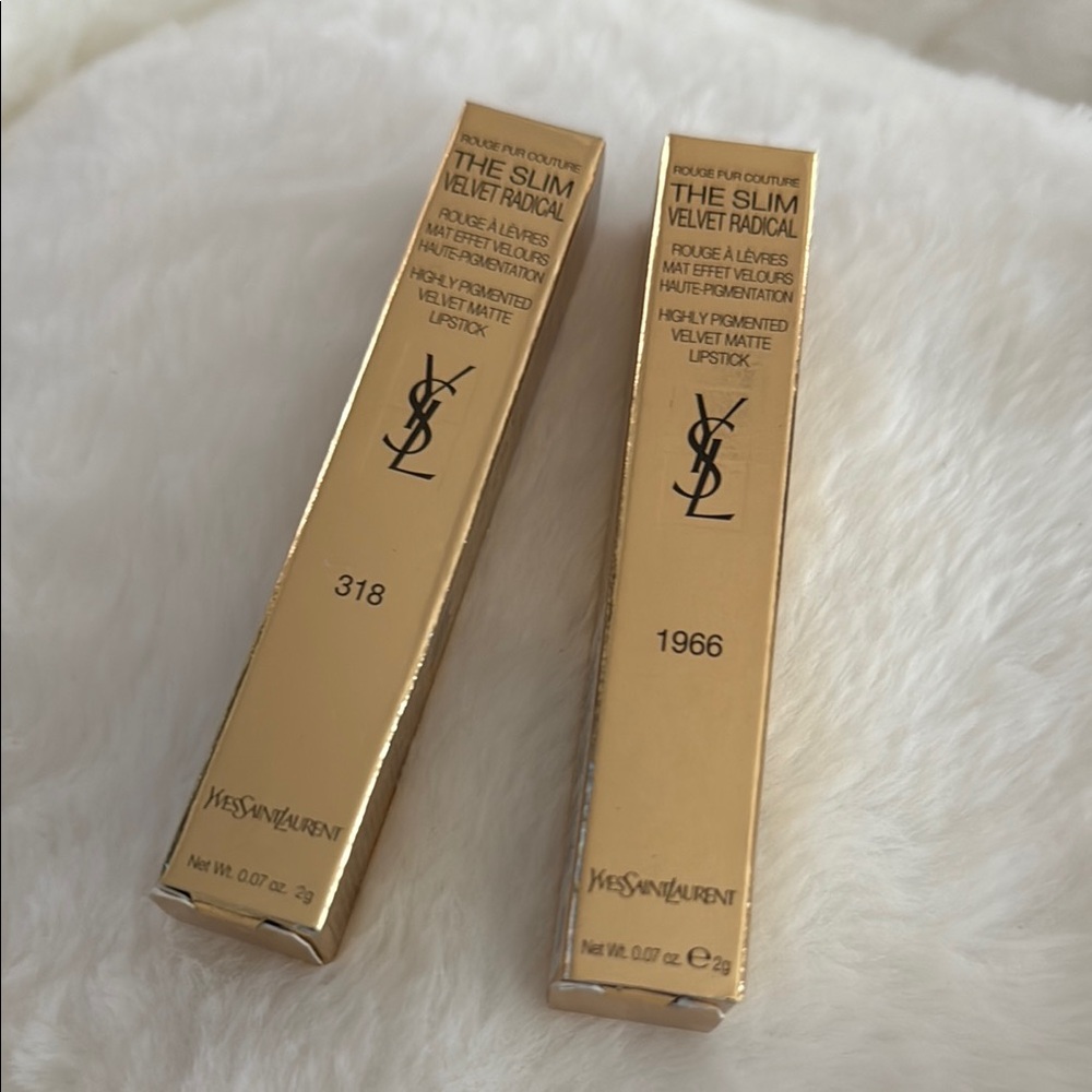 2 x Yves Saint Laurent The Slim Velvet Radical Lipstick - Gold